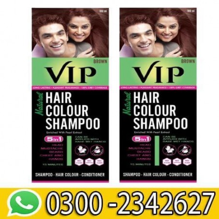 VIP Natural Hair Colour Shampoo Black 180ml In Pakistan